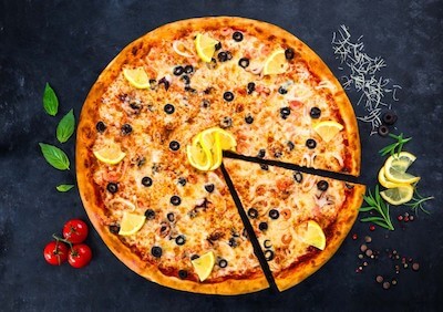 Пицца Том Ям с креветками